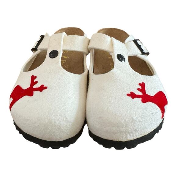 Birkenstock Papillio Slip On Felt Sandals Winter Christmas Size 35 US Size 4-4.5 - Picture 2 of 16